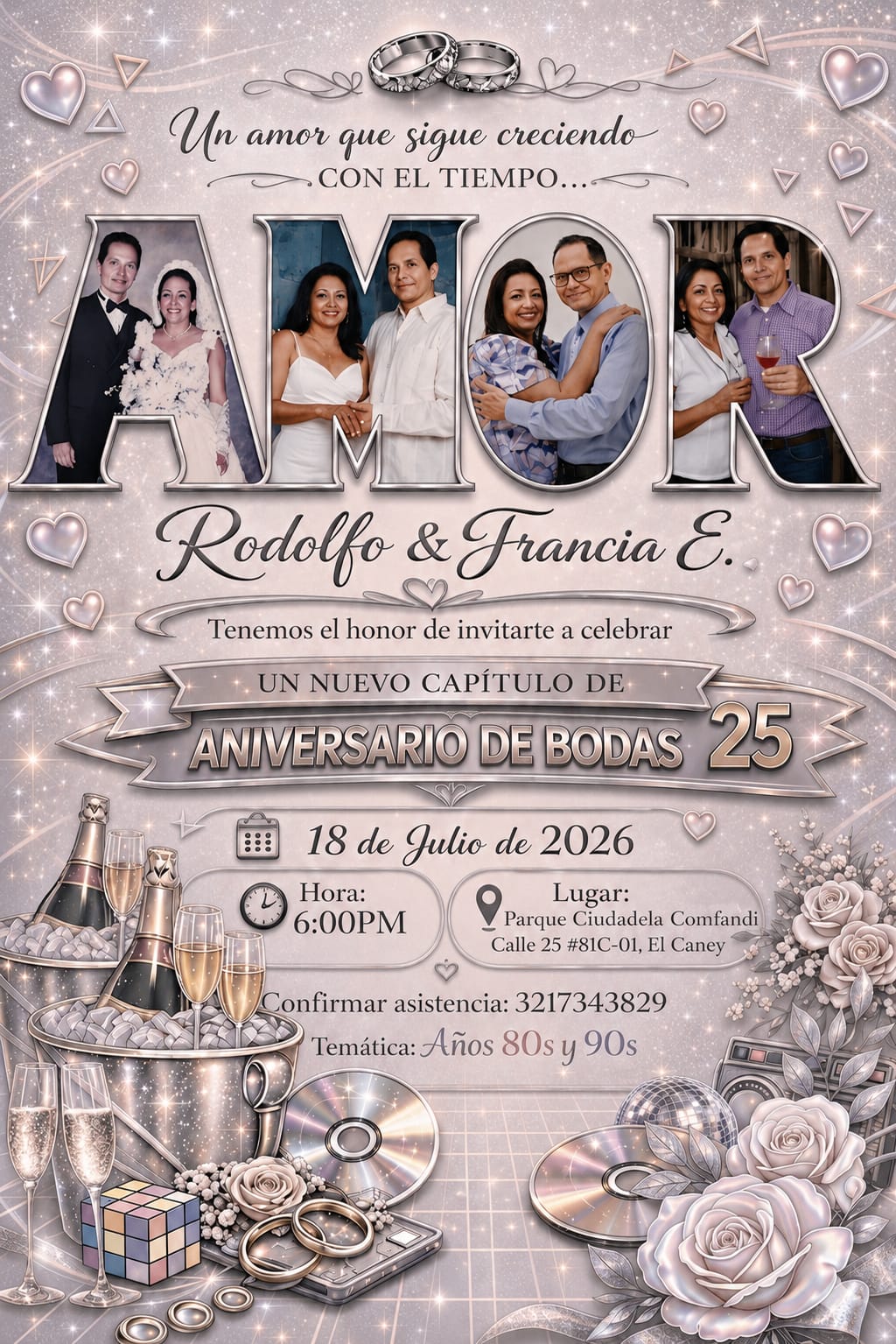 Invitación de aniversario 25